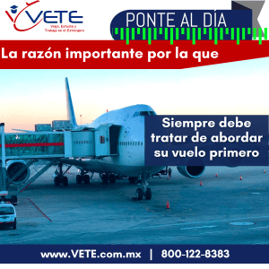 La razón importante por la que siempre debe tratar de abordar su vuelo primero- VETE EDUCATION AND TRAVEL