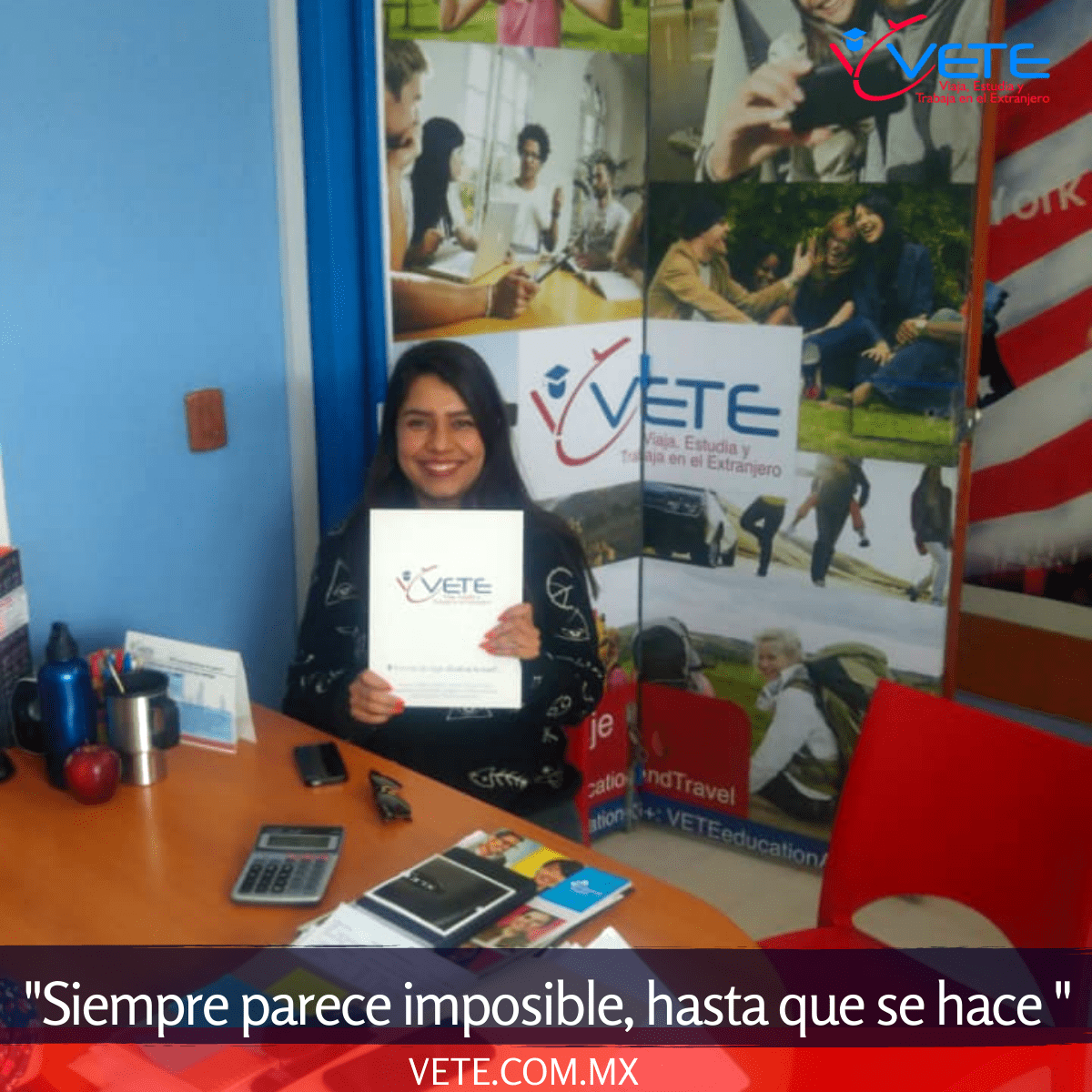estudiante de vete and travel en el extranjero